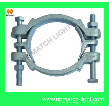 Carbon Steel Zinc Plated Double Bolt Pipe Clamps